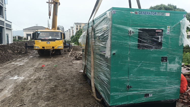 上柴動(dòng)力配套300KW全銅無刷低噪音柴油發(fā)電機(jī)組到貨浙江